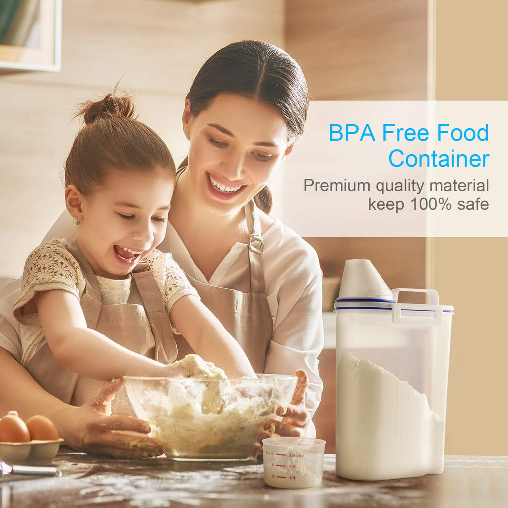 2L BPA-Free Plastic Food Storage Container with Airtight Lid & Measuring Cup – Customizable Kitchen Canister for Dry Goods, Factory Direct Wholesale