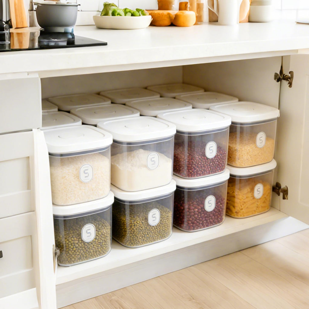 5L Airtight Rice Storage Container with Pop-Up Lid & Measuring Cup – BPA-Free Food-Grade PET Kitchen Canister for Dry Goods, Customizable, Factory Direct Wholesale