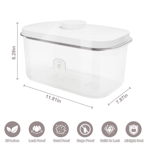 5L Airtight Rice Storage Container with Pop-Up Lid & Measuring Cup – BPA-Free Food-Grade PET Kitchen Canister for Dry Goods, Customizable, Factory Direct Wholesale