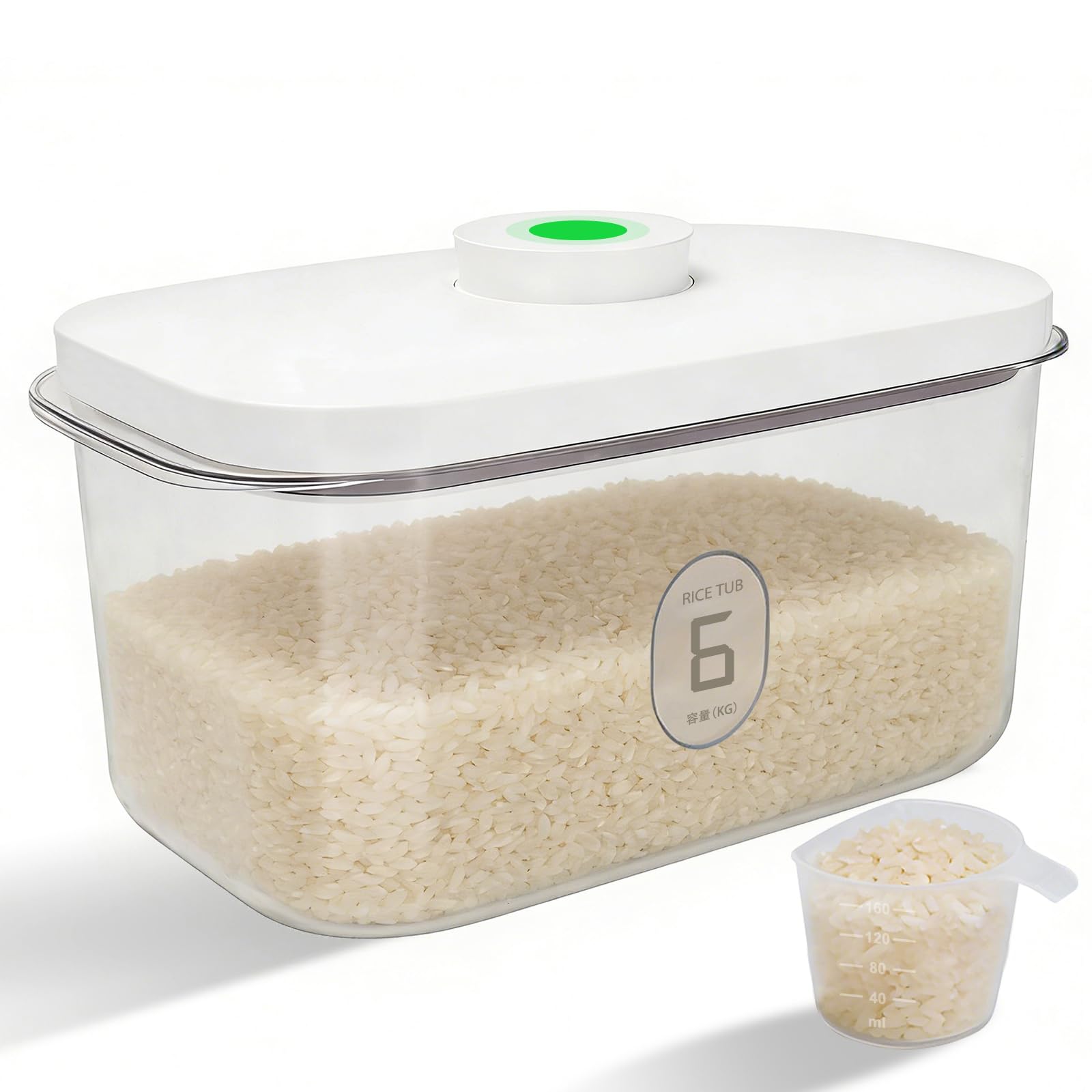 5L Airtight Rice Storage Container with Pop-Up Lid & Measuring Cup – BPA-Free Food-Grade PET Kitchen Canister for Dry Goods, Customizable, Factory Direct Wholesale