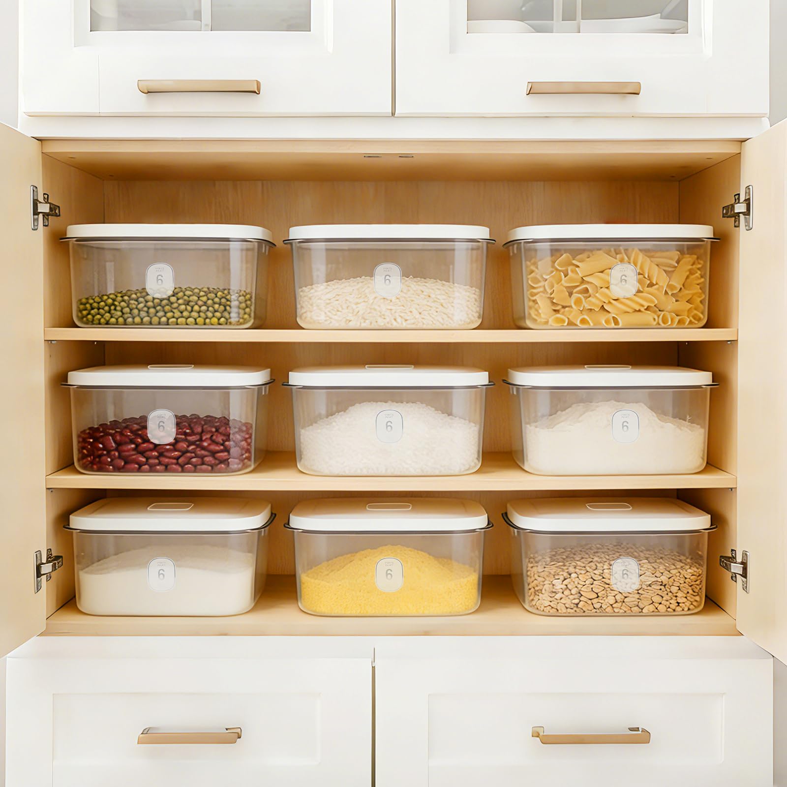 5L Airtight Rice Storage Container with Pop-Up Lid & Measuring Cup – BPA-Free Food-Grade PET Kitchen Canister for Dry Goods, Customizable, Factory Direct Wholesale
